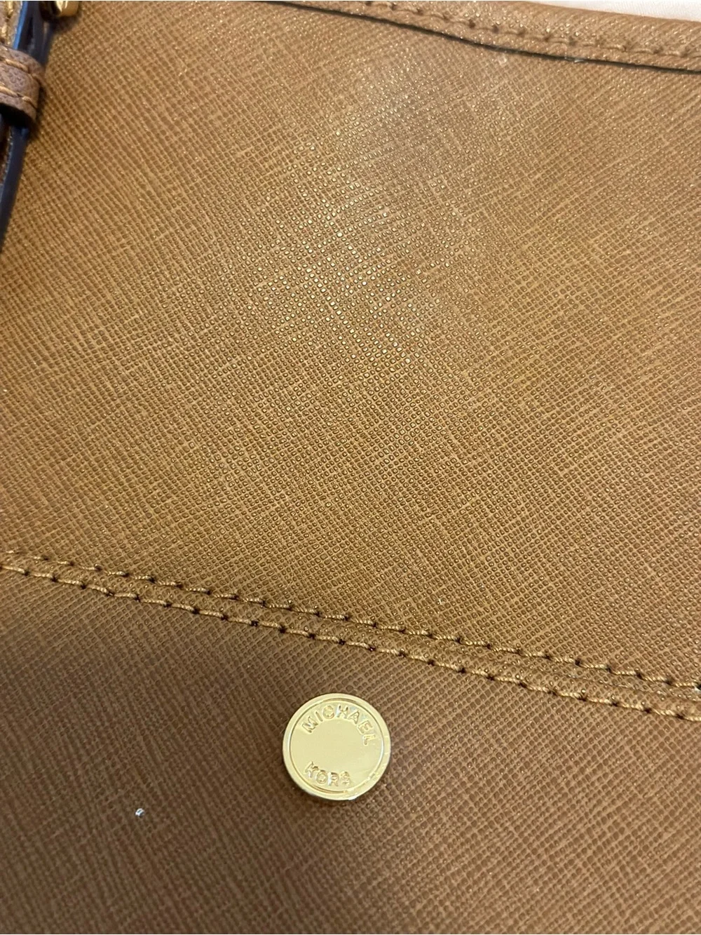 Michael Kors Cognac Saffiano Leather Tote